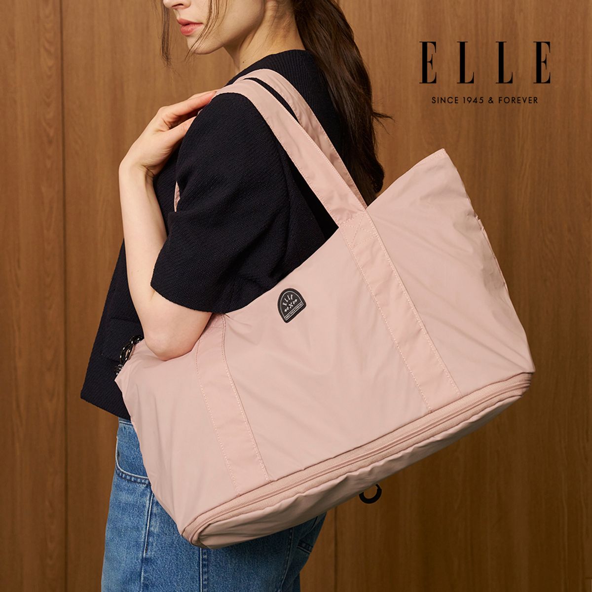 엘르(ELLE) 트라벨 경량 여행용 나일론 보스턴백 여행용 캐쥬얼 가방