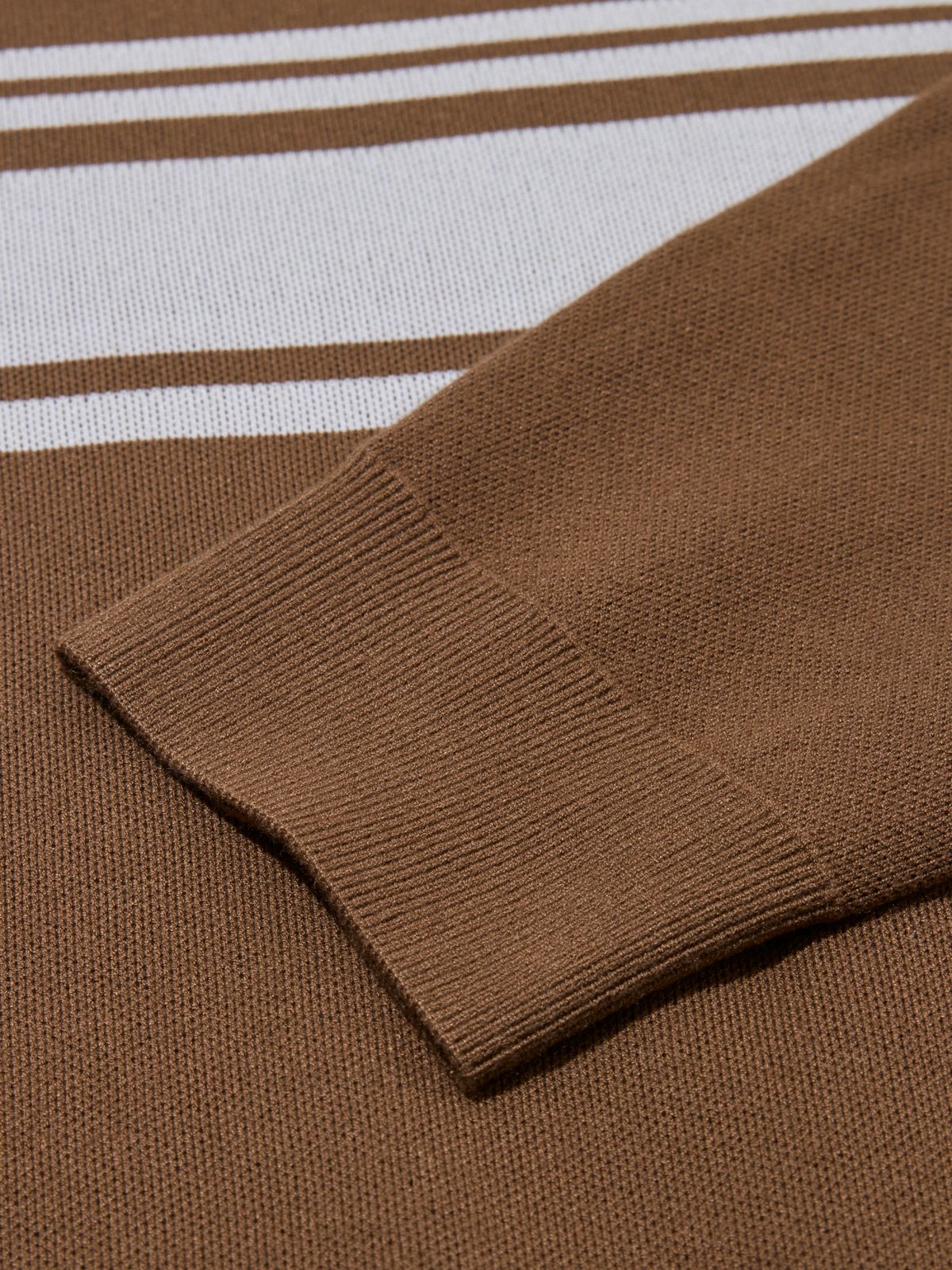 와이드앵글(WIDEANGLE) CO 빅패턴 포인트 라운드 스웨터 M_Light Brown