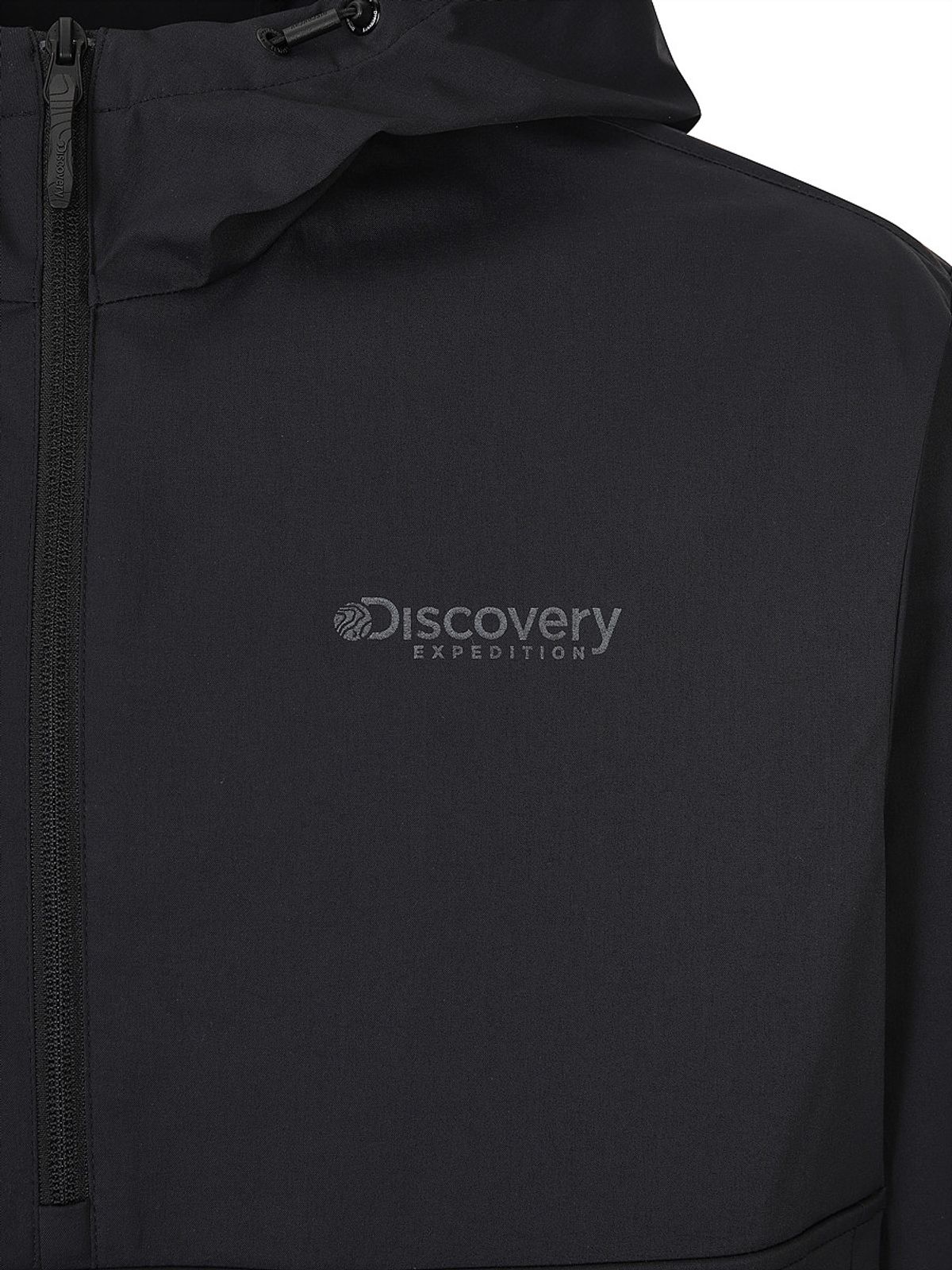 디스커버리 익스페디션(DISCOVERY EXPEDITION) 남성 내추럴 우븐 트레이닝 후드형 아노락 (BLACK)