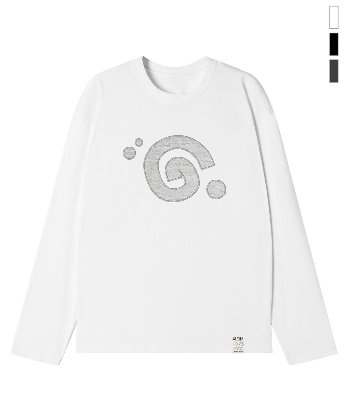 그레이버(GRAVER) [UNISEX]G SYMBOL 롱슬리브 티셔츠_3color