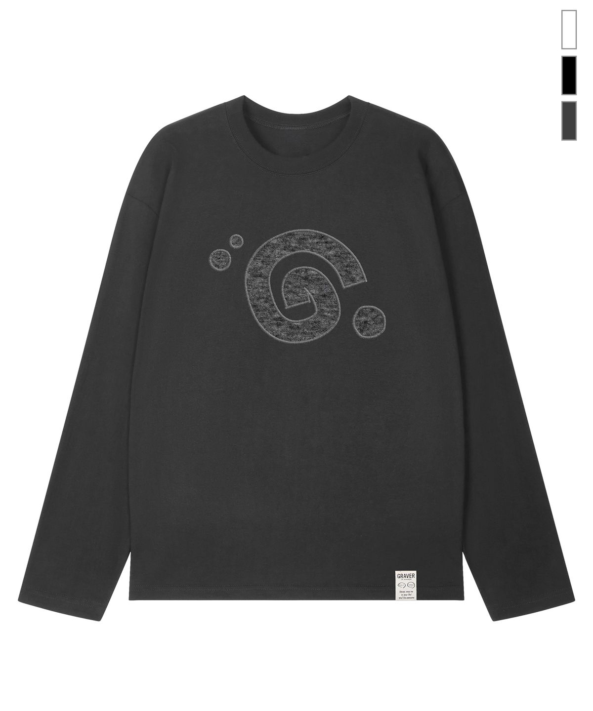 그레이버(GRAVER) [UNISEX]G SYMBOL 롱슬리브 티셔츠_3color