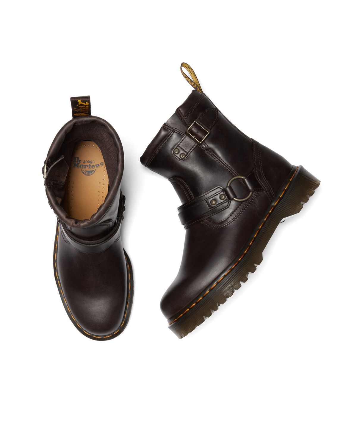닥터마틴(DR.MARTENS) 애니스톤 하네스 앵클 부츠 - 다크 브라운 / 41870200