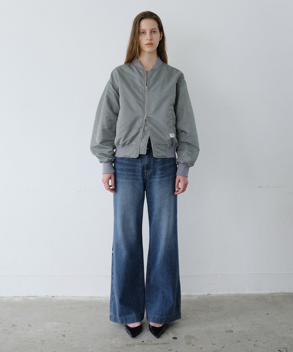 엔오르(EN OR) SIDE POINT LOOSE FIT DENIM - BLUE