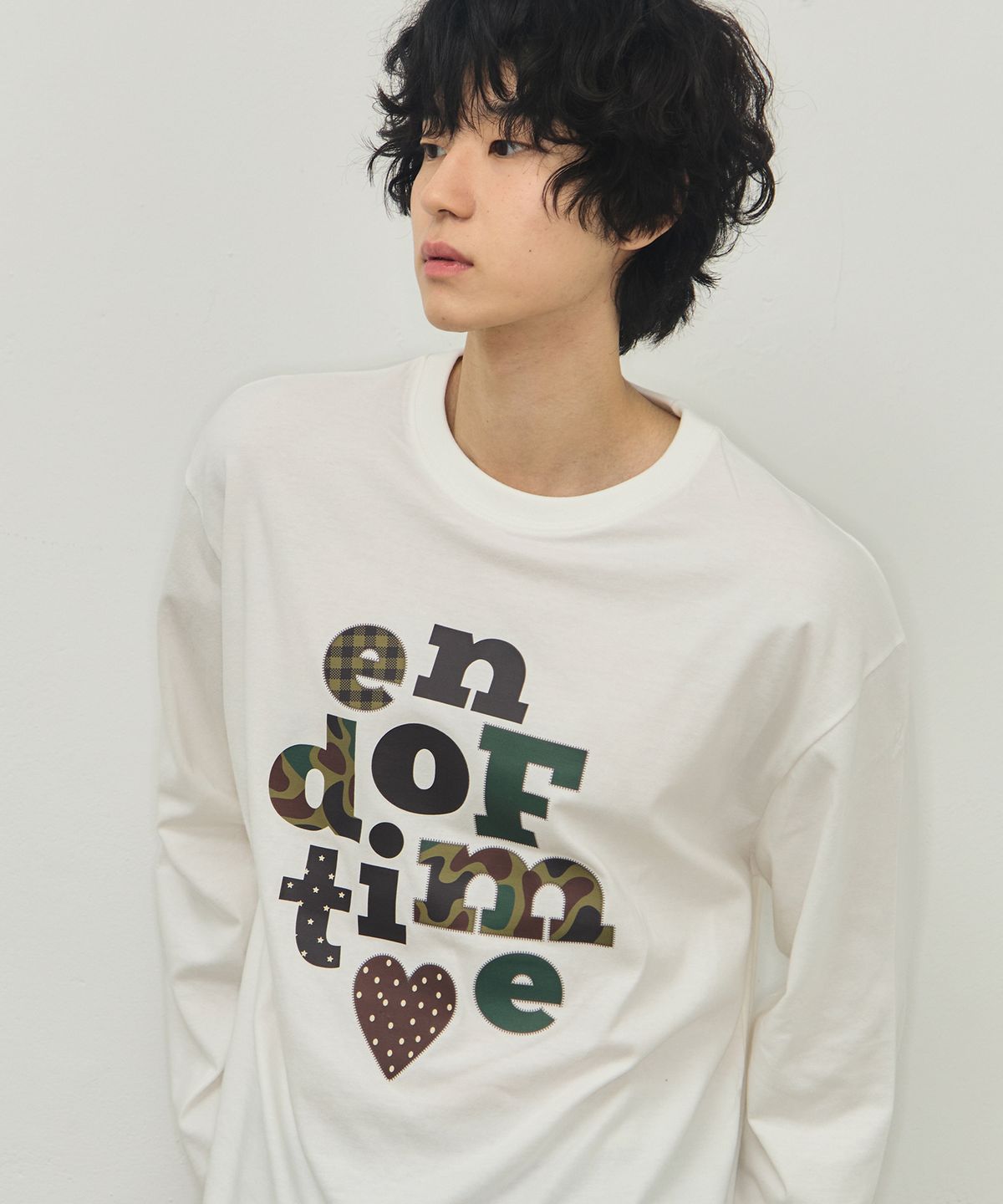 그레이버(GRAVER) [UNISEX]카모 END OF TIME 롱슬리브 티셔츠_3color