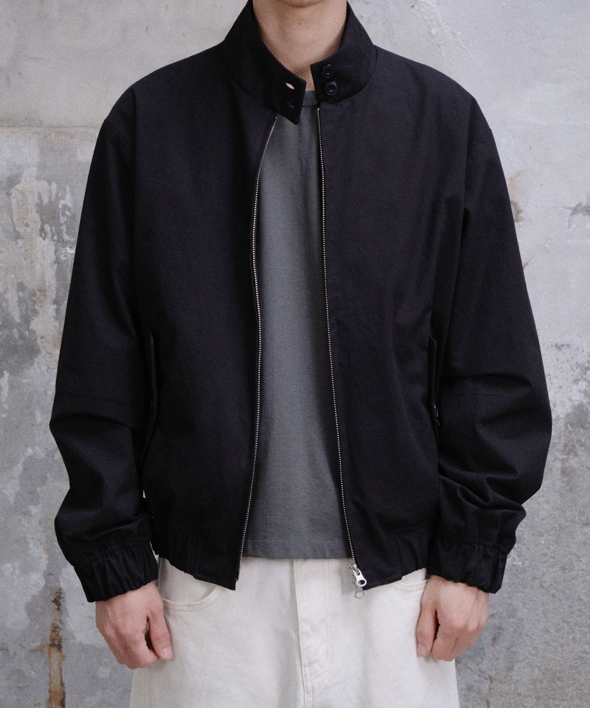 다이브인(DIVEIN) LOOSED HARRINGTON JACKET (BLACK)