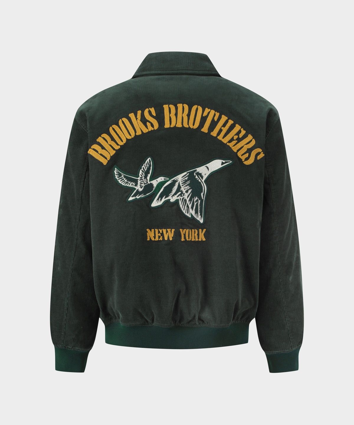 브룩스 브라더스(BROOKS BROTHERS) 코듀로이 바시티점퍼 (다크그린) (BBOTMBF305)