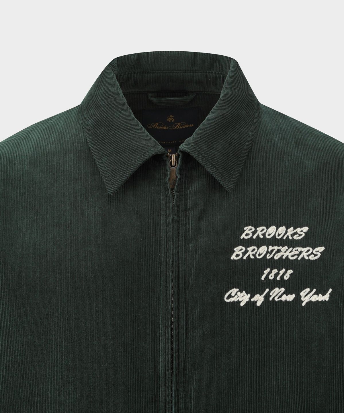 브룩스 브라더스(BROOKS BROTHERS) 코듀로이 바시티점퍼 (다크그린) (BBOTMBF305)
