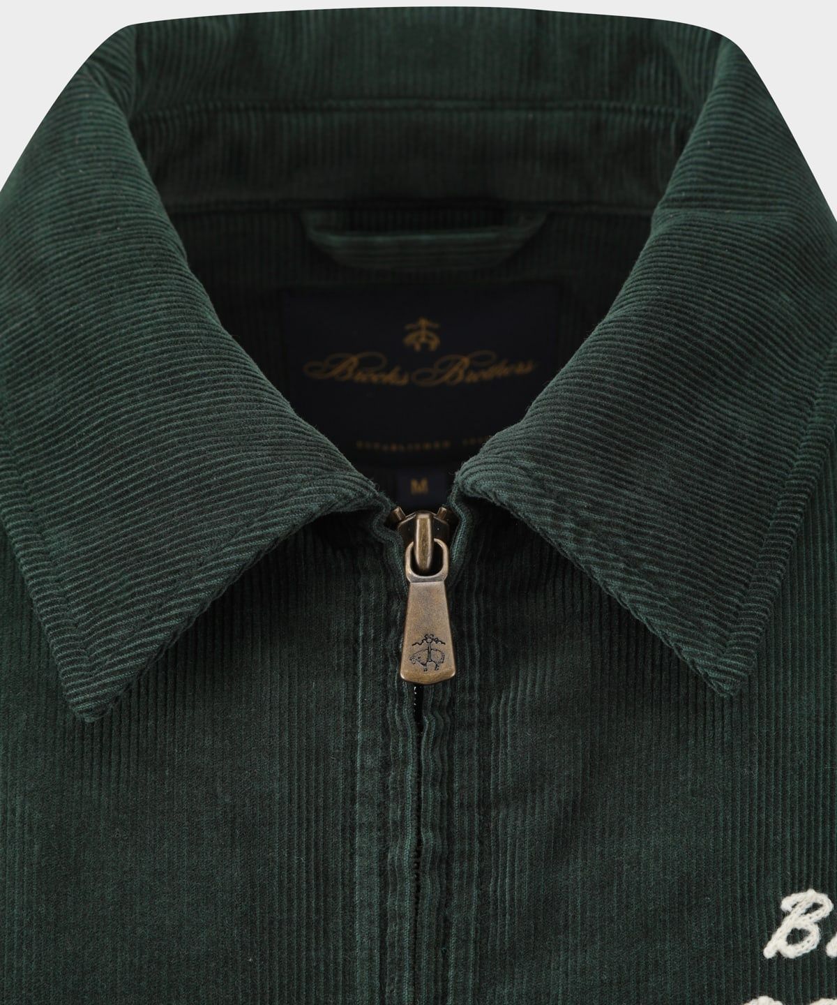 브룩스 브라더스(BROOKS BROTHERS) 코듀로이 바시티점퍼 (다크그린) (BBOTMBF305)