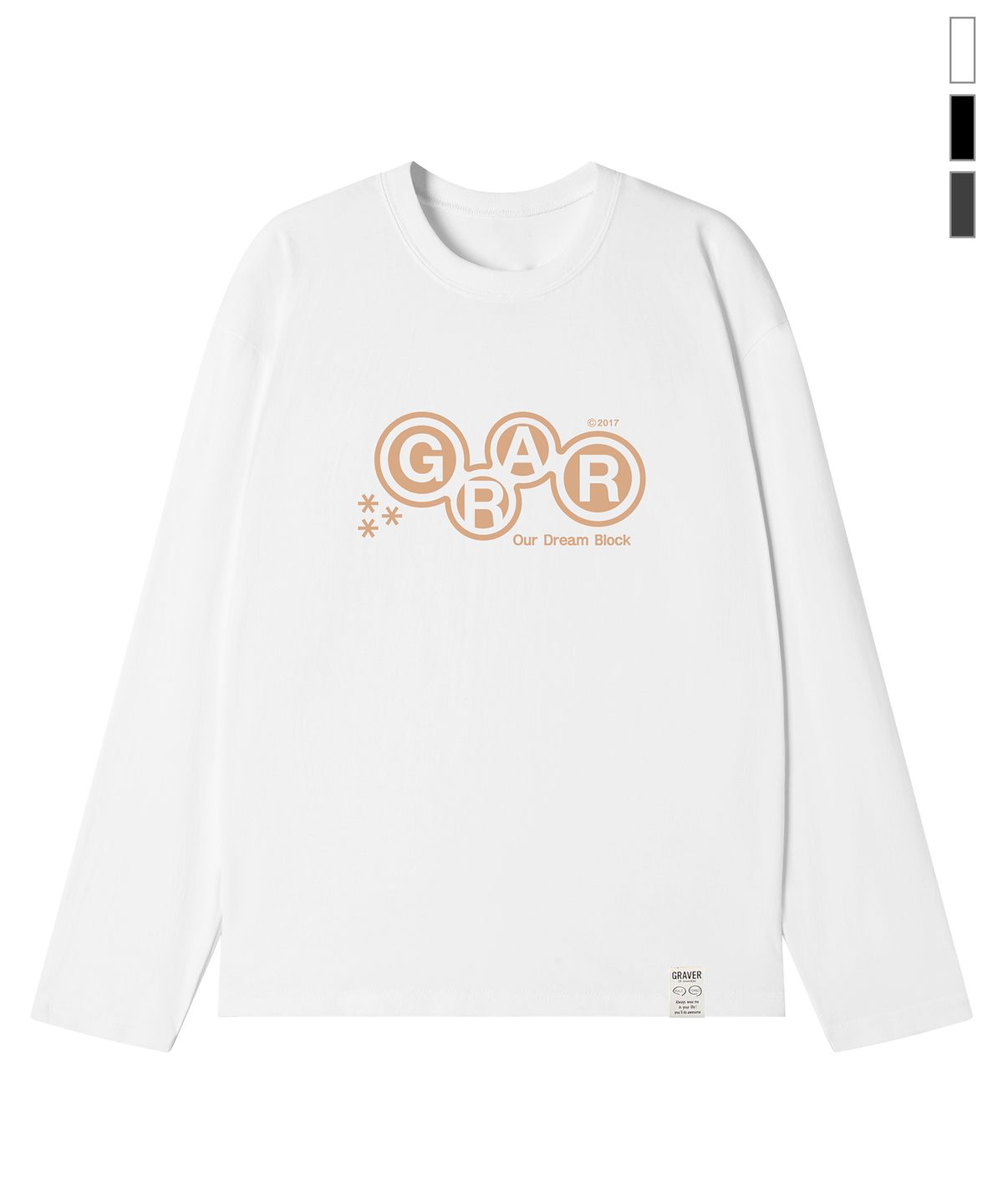 그레이버(GRAVER) [UNISEX]POPING 롱슬리브 티셔츠_3color