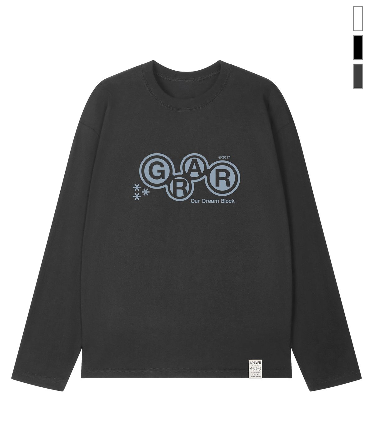그레이버(GRAVER) [UNISEX]POPING 롱슬리브 티셔츠_3color