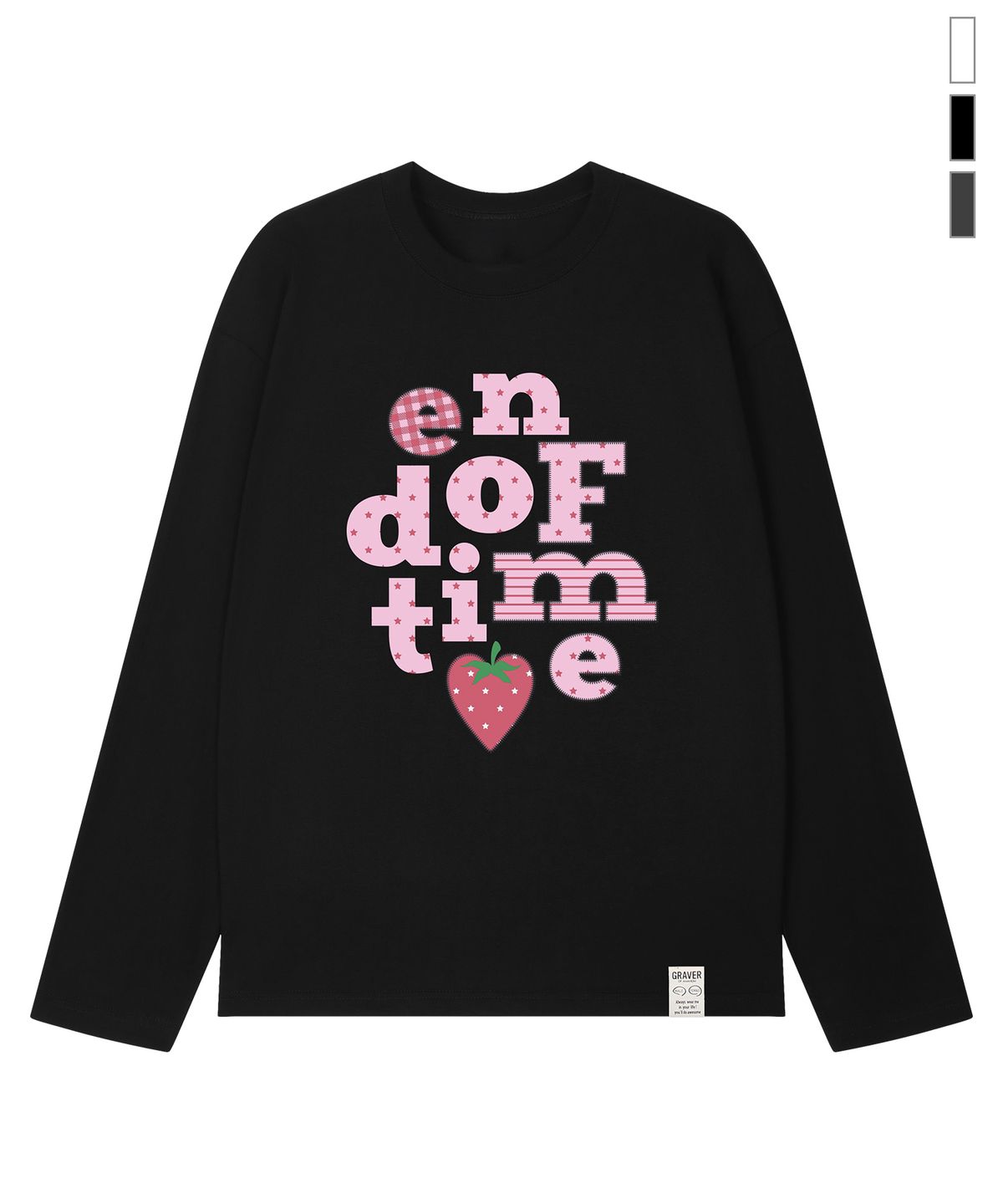 그레이버(GRAVER) [UNISEX]베리 END OF TIME 롱슬리브 티셔츠_3color