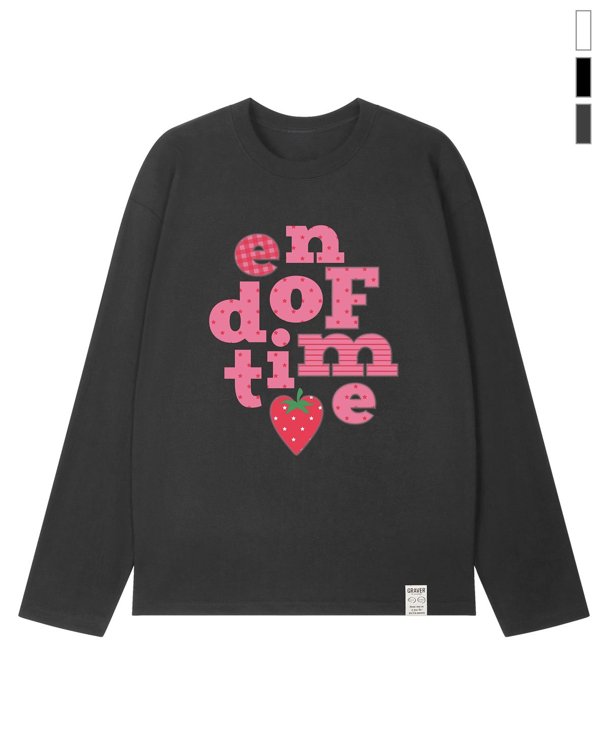그레이버(GRAVER) [UNISEX]베리 END OF TIME 롱슬리브 티셔츠_3color