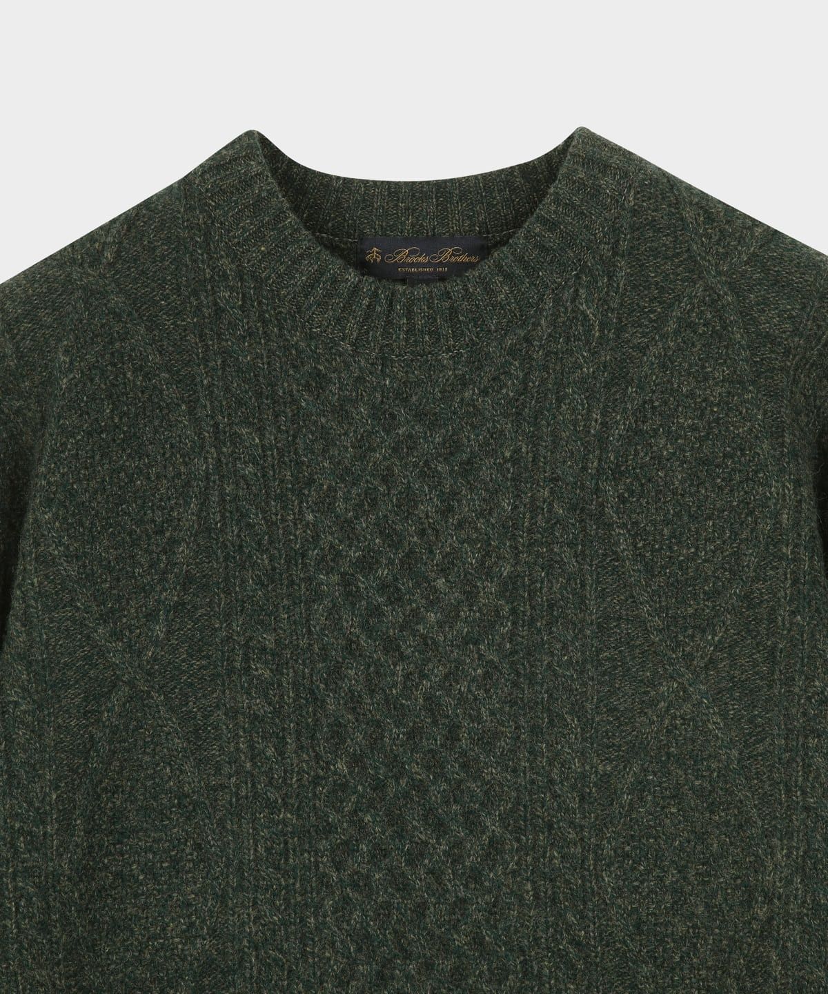 브룩스 브라더스(BROOKS BROTHERS) [Heritage] 케이블 아란 스웨터 (그린) (BBWRMHF408)