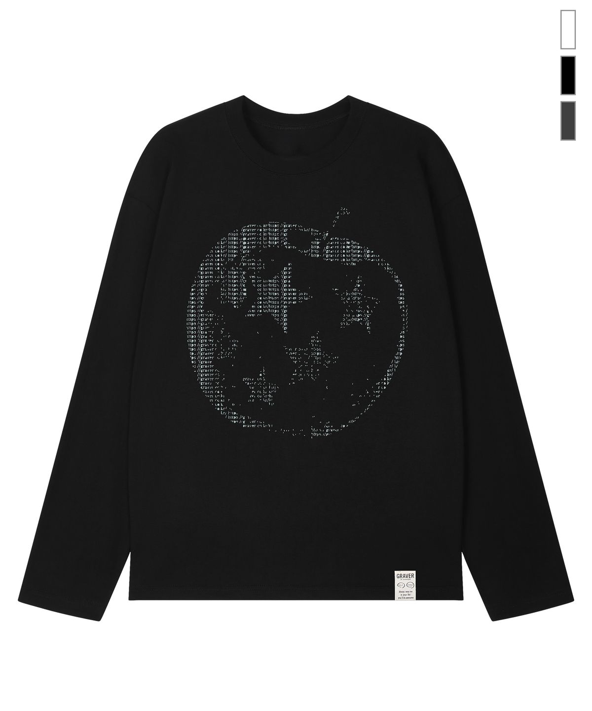 그레이버(GRAVER) [UNISEX]STAR APPLE 롱슬리브 티셔츠_3color