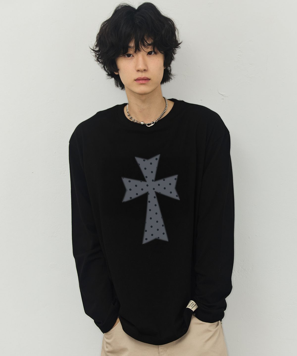 그레이버(GRAVER) [UNISEX]DOT CROSS 롱슬리브 티셔츠_3color