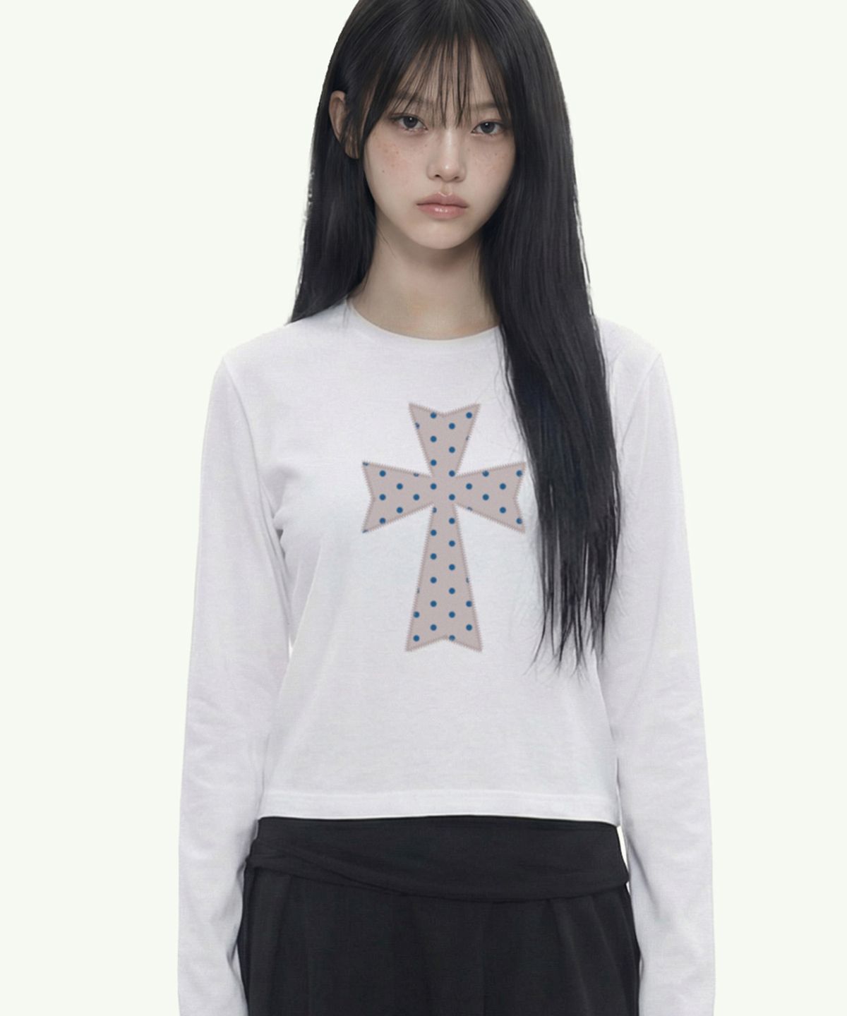 그레이버(GRAVER) [UNISEX]DOT CROSS 롱슬리브 티셔츠_3color