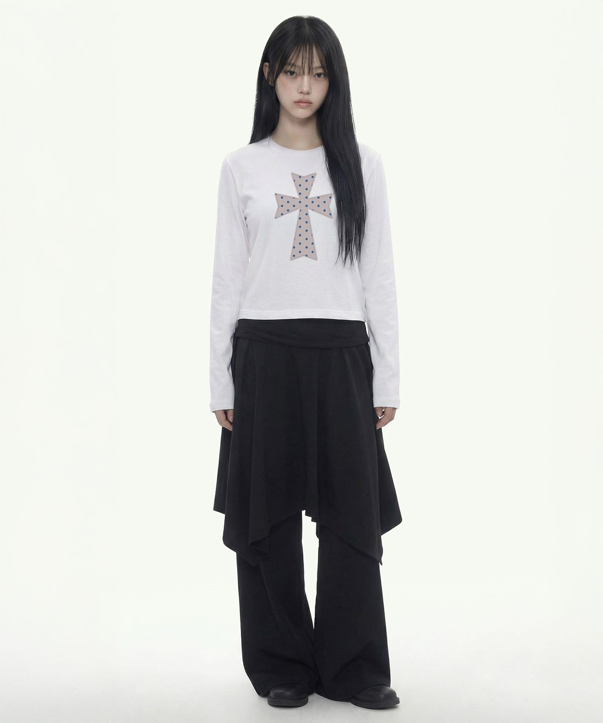 그레이버(GRAVER) [UNISEX]DOT CROSS 롱슬리브 티셔츠_3color
