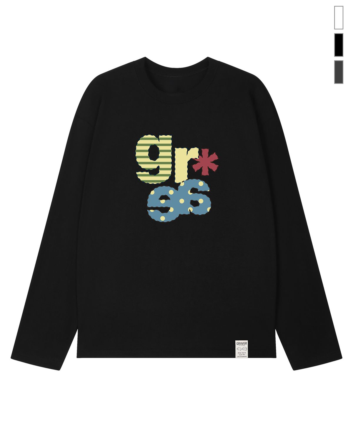 그레이버(GRAVER) [UNISEX]GRAE-S 롱슬리브 티셔츠_3color