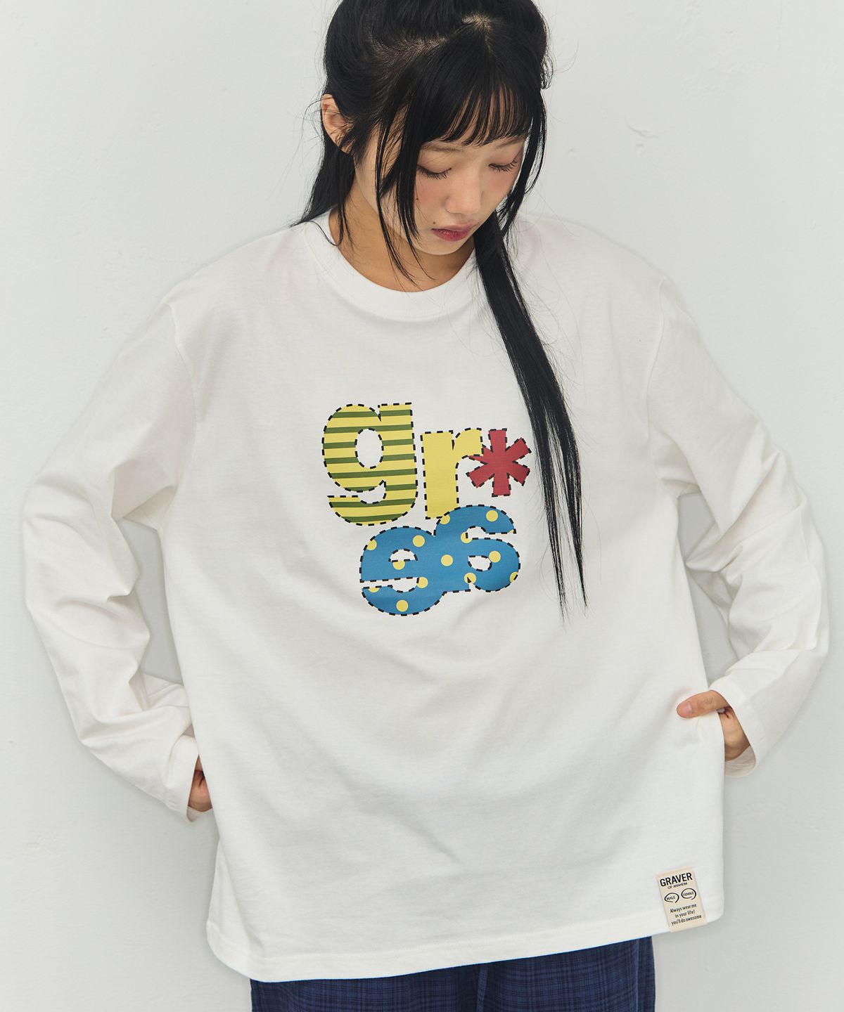 그레이버(GRAVER) [UNISEX]GRAE-S 롱슬리브 티셔츠_3color