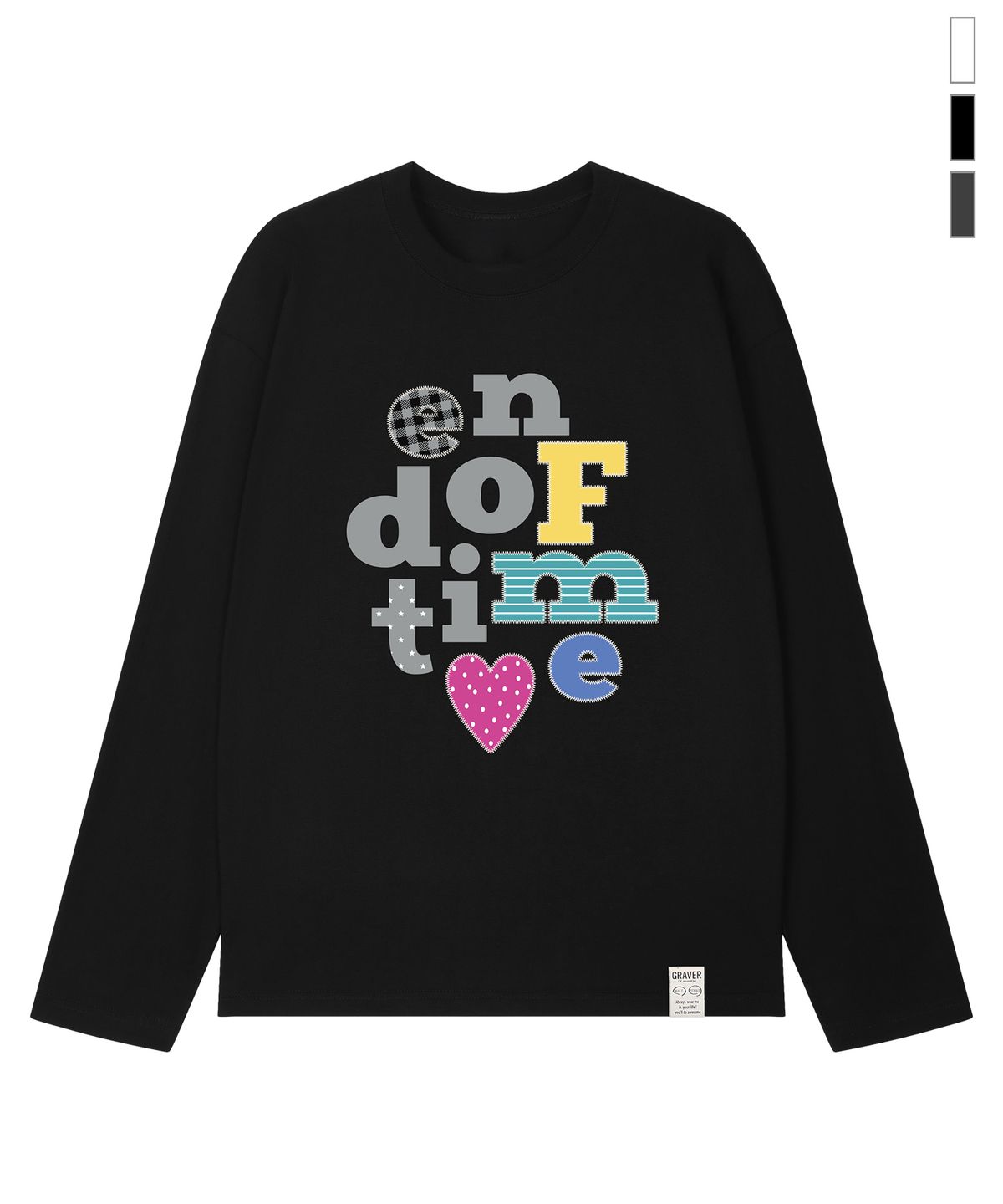 그레이버(GRAVER) [UNISEX]END OF TIME 롱슬리브 티셔츠_3color
