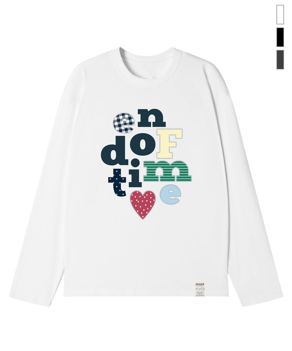 그레이버(GRAVER) [UNISEX]END OF TIME 롱슬리브 티셔츠_3color