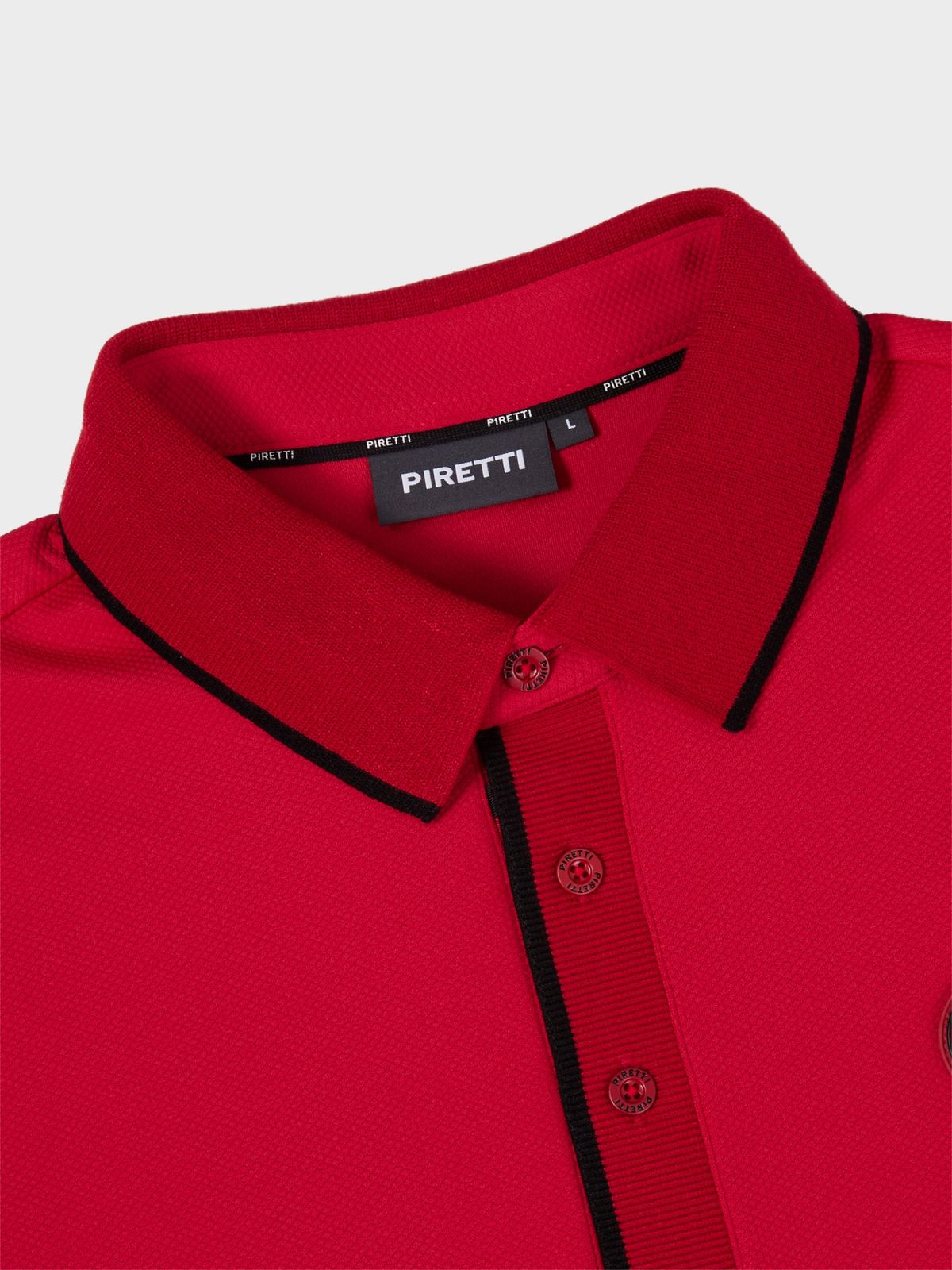 피레티(PIRETTI) 엘리트 니트 폴로 티셔츠 M_Crimson