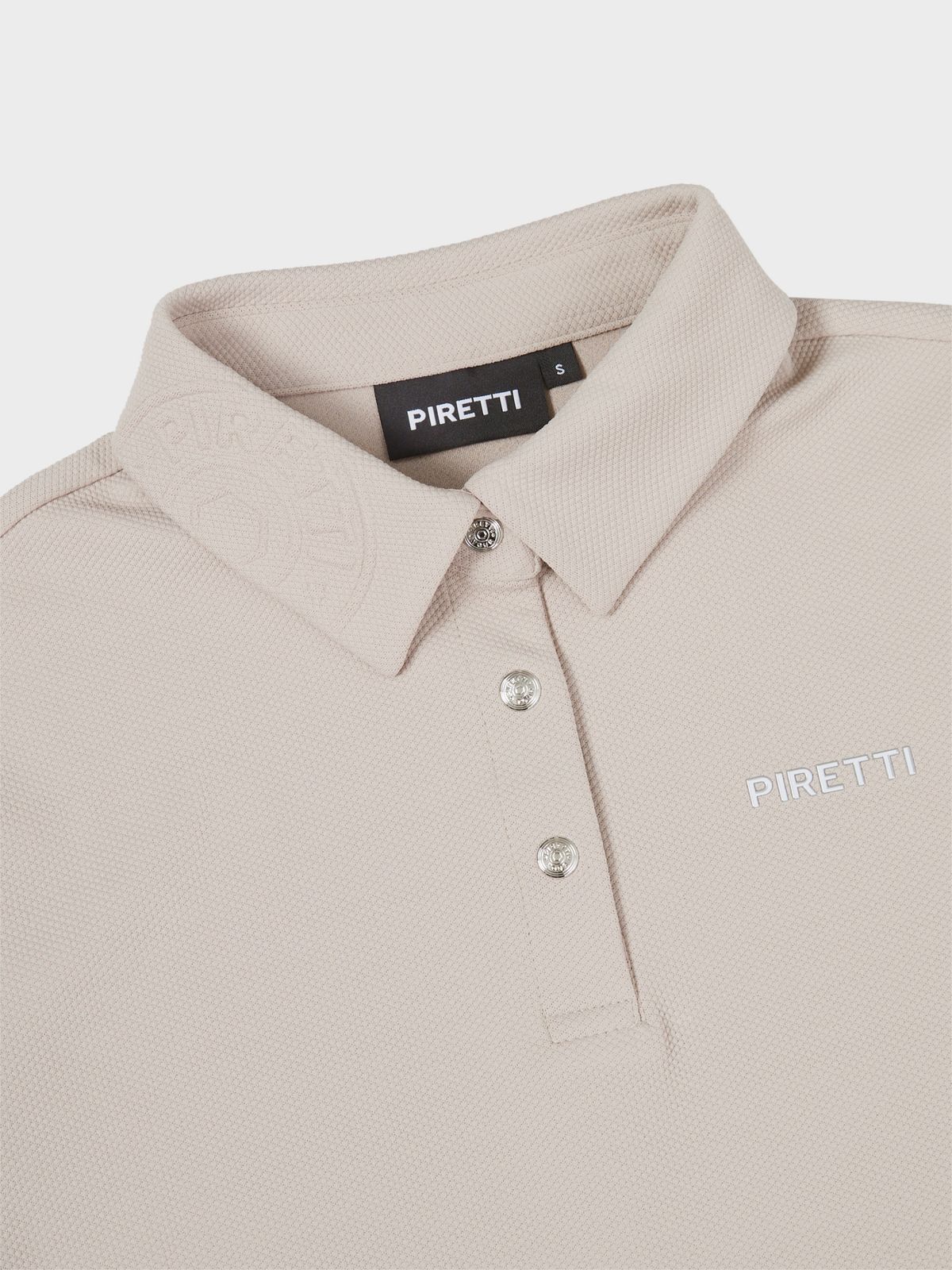 피레티(PIRETTI) 사보나 조직감  폴로 티셔츠 W_Beige
