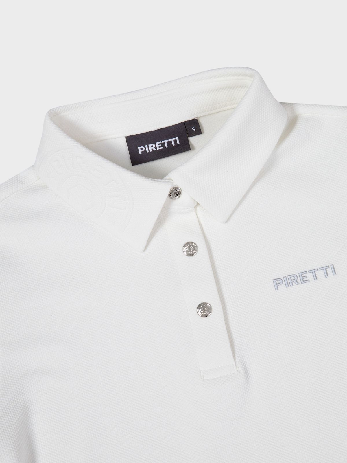 피레티(PIRETTI) 사보나 조직감  폴로 티셔츠 W_White