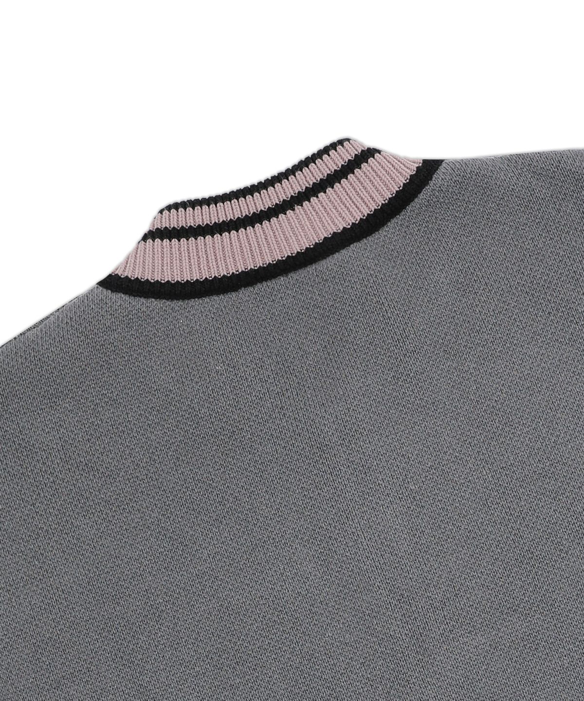 엑스톤즈(XTONZ) XTK161 스포어 스타디움 니트 집업 (CHARCOAL)