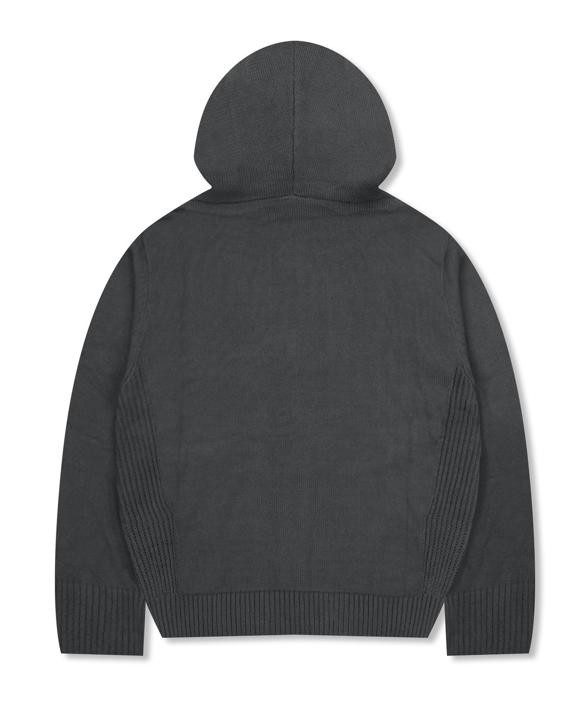 엑스톤즈(XTONZ) XTK156 모노 니트 후드 집업 (CHARCOAL)