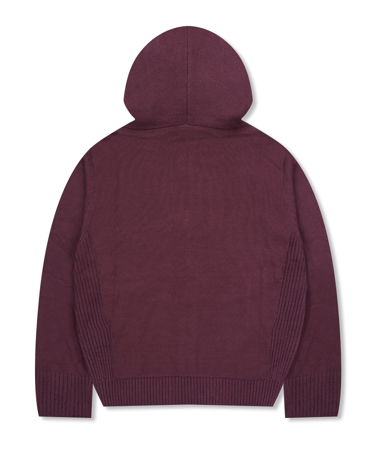 엑스톤즈(XTONZ) XTK156 모노 니트 후드 집업 (BURGUNDY)