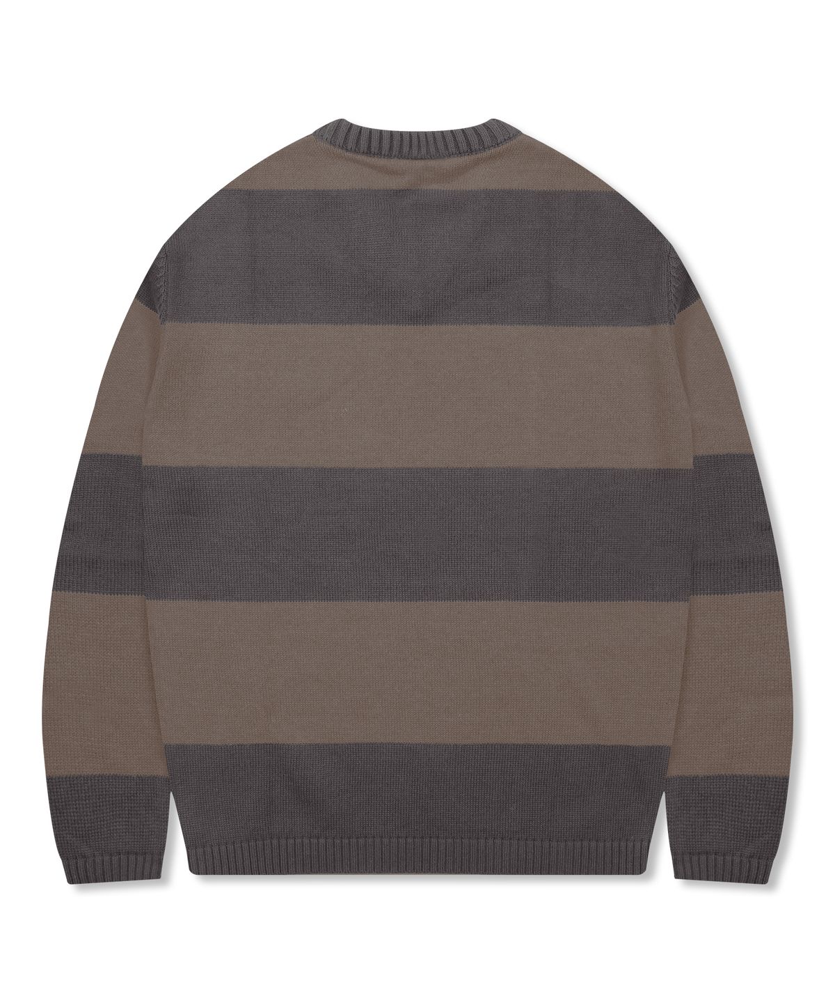 엑스톤즈(XTONZ) XTK170 스트라이프 브이넥 풀오버 니트 (BROWN)