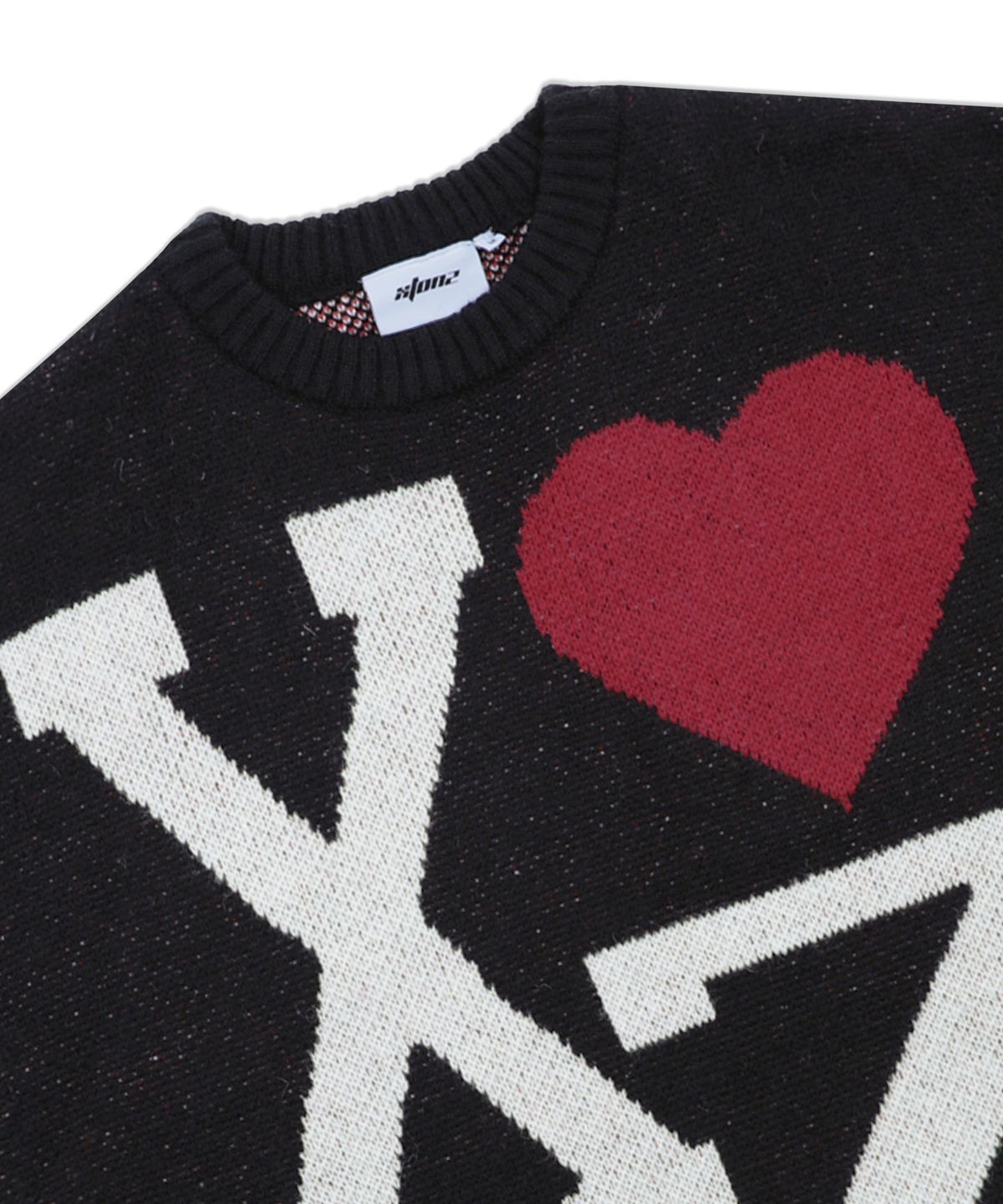 엑스톤즈(XTONZ) XTK167 러브 헤어리 풀오버 니트 (BLACK)