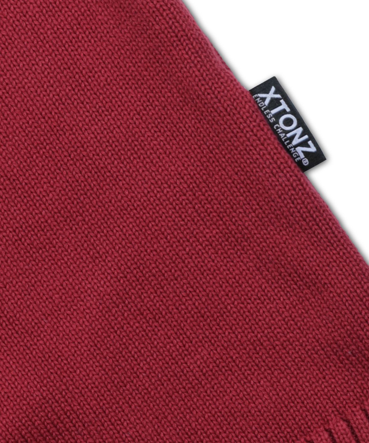엑스톤즈(XTONZ) XTK175 보더 브이넥 풀오버 니트 (RED)