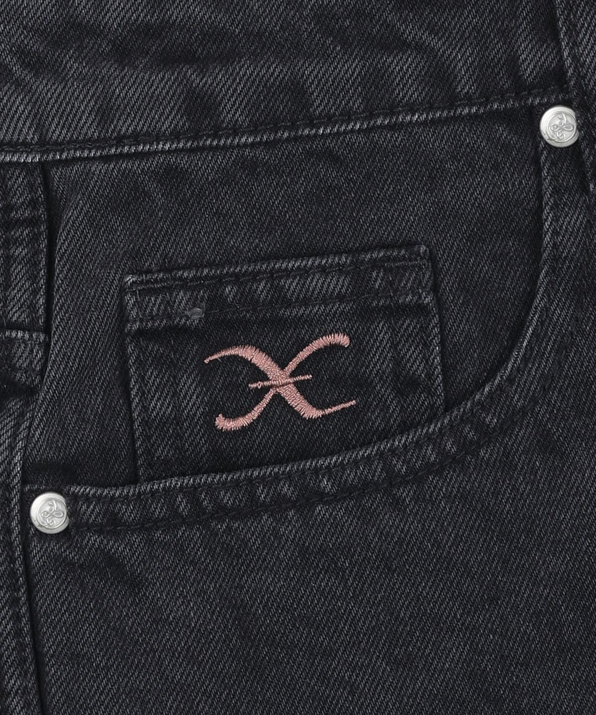 엑스톤즈(XTONZ) XP307 헤리티지 이지 와이드 데님 팬츠 (BLACK)