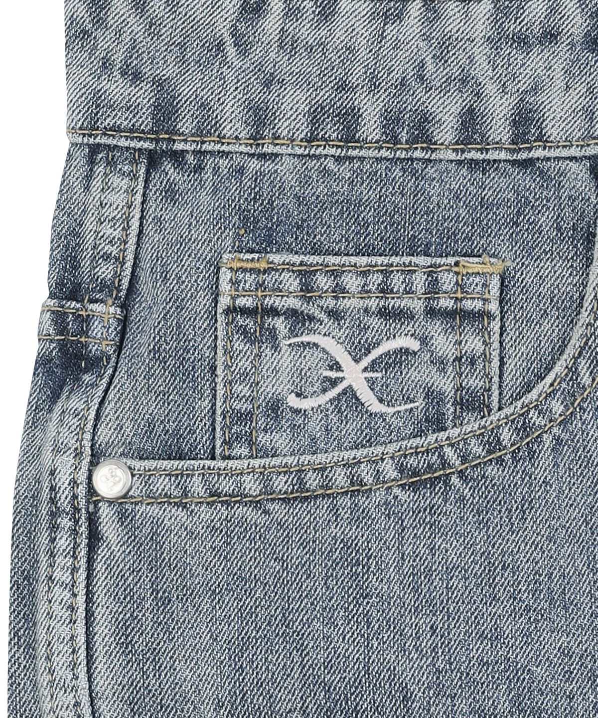 엑스톤즈(XTONZ) XP307 헤리티지 이지 와이드 데님 팬츠 (BLUE)