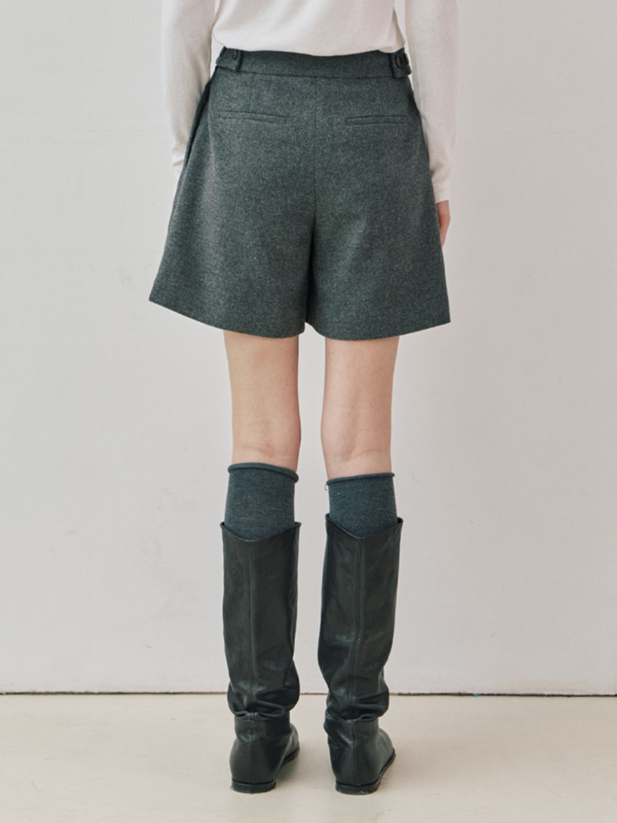 클루니(CLUNY) Wool skirt pants - gray