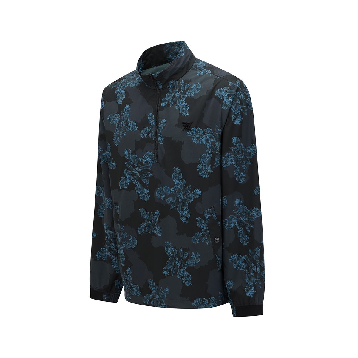어뉴골프(ANEW GOLF) MEN FA FLOWER PATTERN ANORAK JACKET_BK