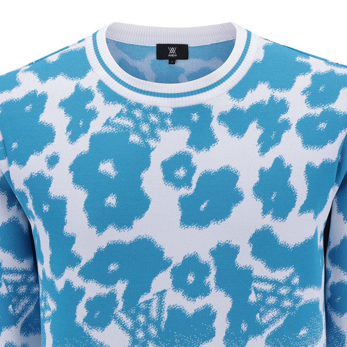 어뉴골프(ANEW GOLF) MEN FA FLOWER PATTERN SWEATER_WH