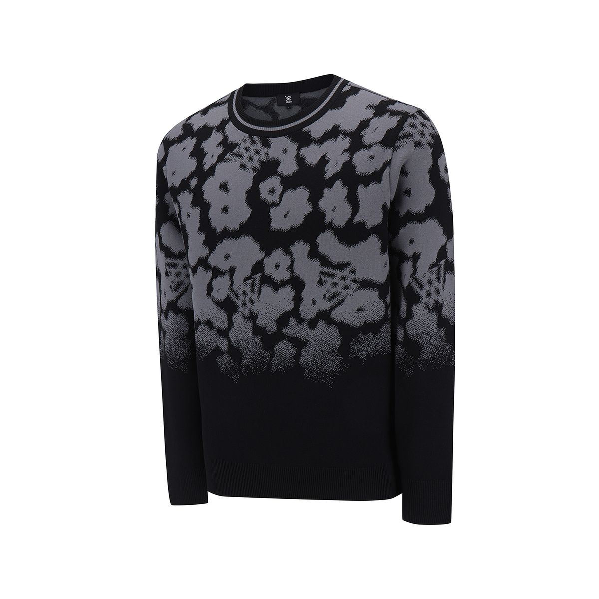어뉴골프(ANEW GOLF) MEN FA FLOWER PATTERN SWEATER_BK