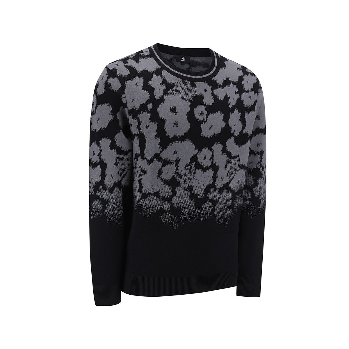 어뉴골프(ANEW GOLF) MEN FA FLOWER PATTERN SWEATER_BK
