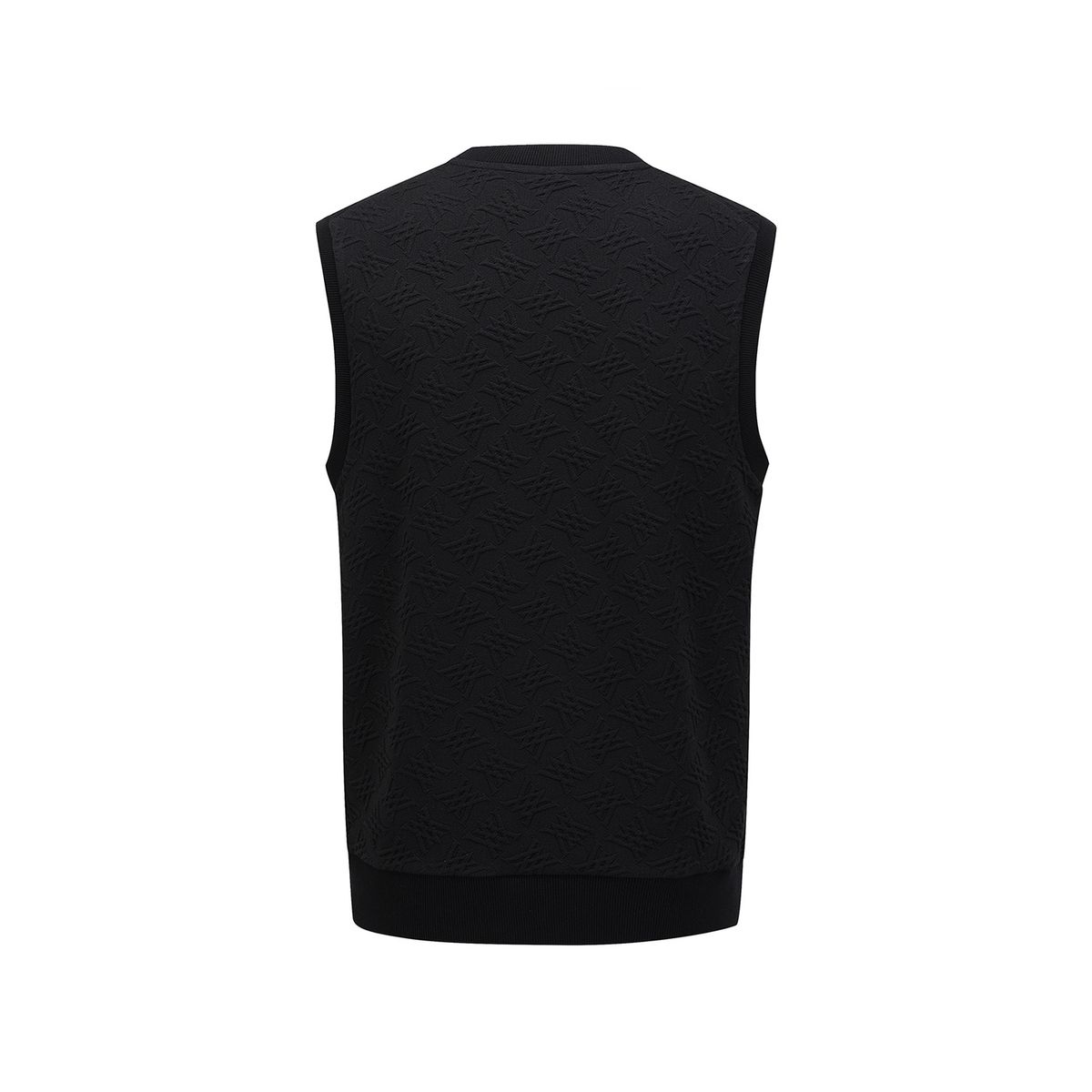 어뉴골프(ANEW GOLF) MEN FA LOGO PATTERN JERSEY VEST_BK