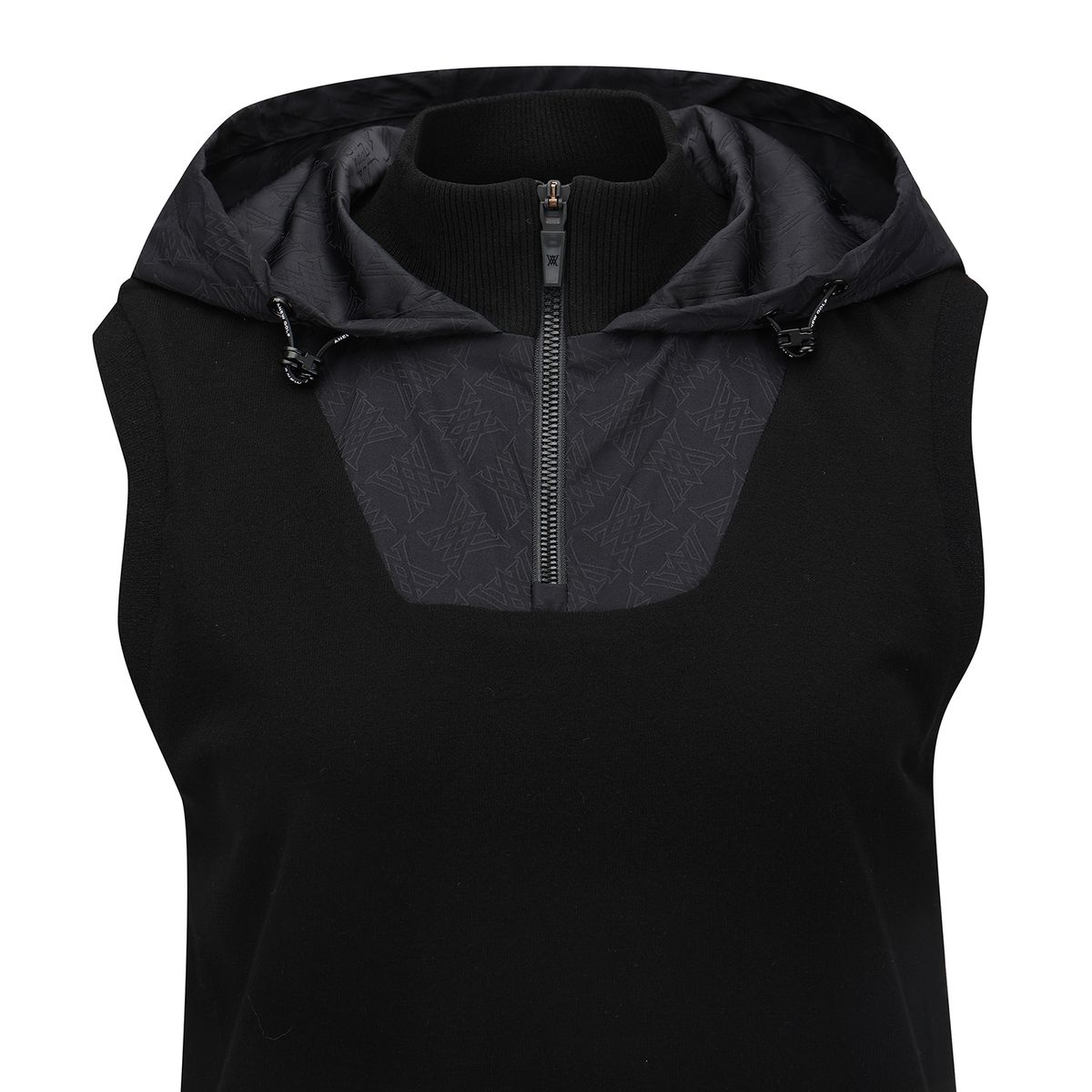어뉴골프(ANEW GOLF) WOMEN FA HOODED KNIT VEST_BK