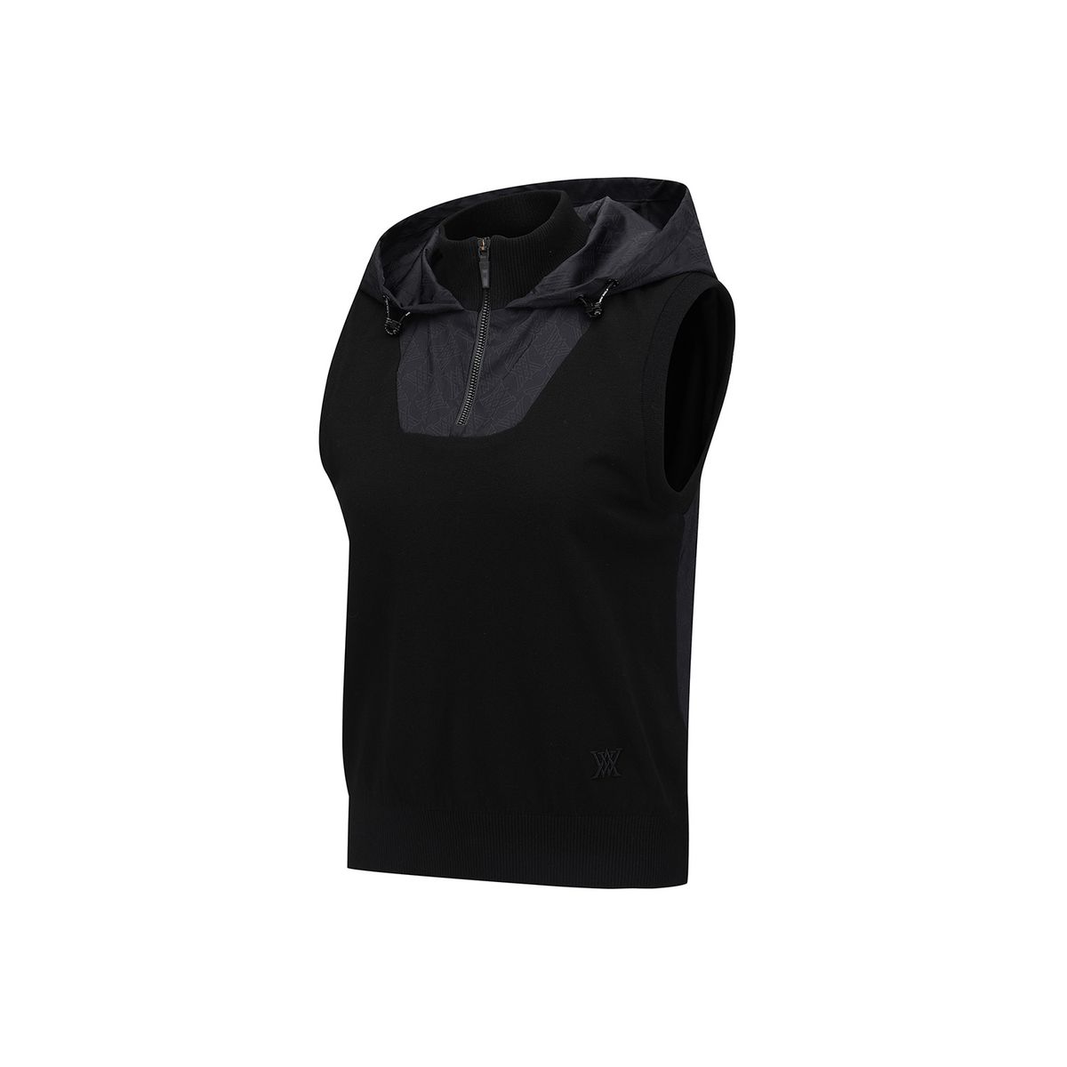 어뉴골프(ANEW GOLF) WOMEN FA HOODED KNIT VEST_BK