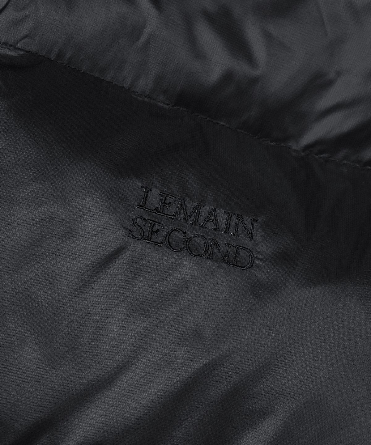 리메인세컨드(LEMAIN SECOND) 2WAY 하이넥 오버핏 후드 패딩 자켓 [블랙]