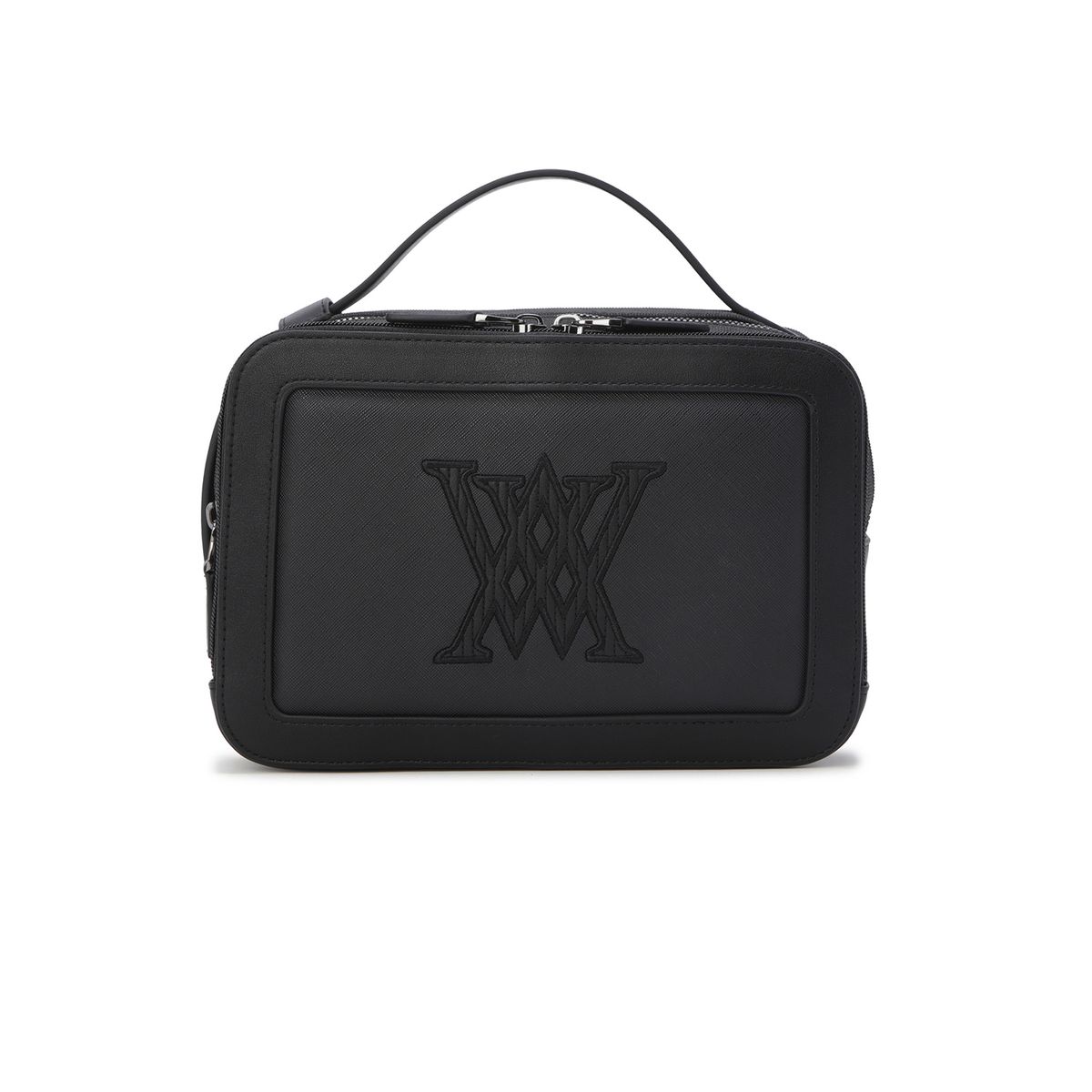 어뉴골프(ANEW GOLF) UNI SQUARE 3ZIP POUCH_BK
