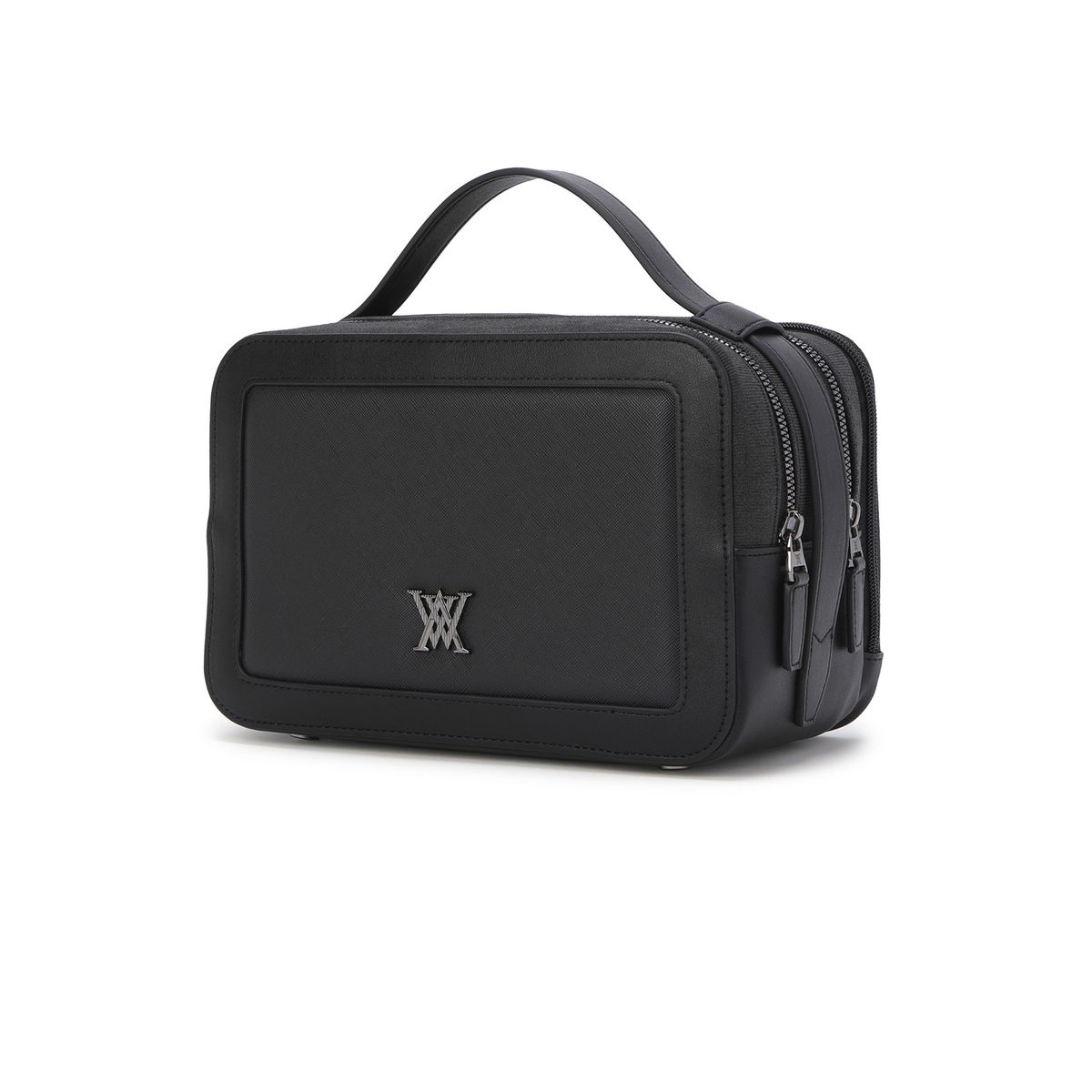 어뉴골프(ANEW GOLF) UNI SQUARE 3ZIP POUCH_BK