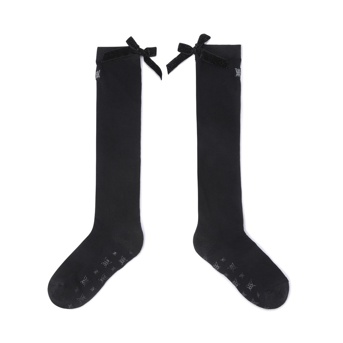 어뉴골프(ANEW GOLF) WOMEN RIBBON KNEE SOCKS_BK