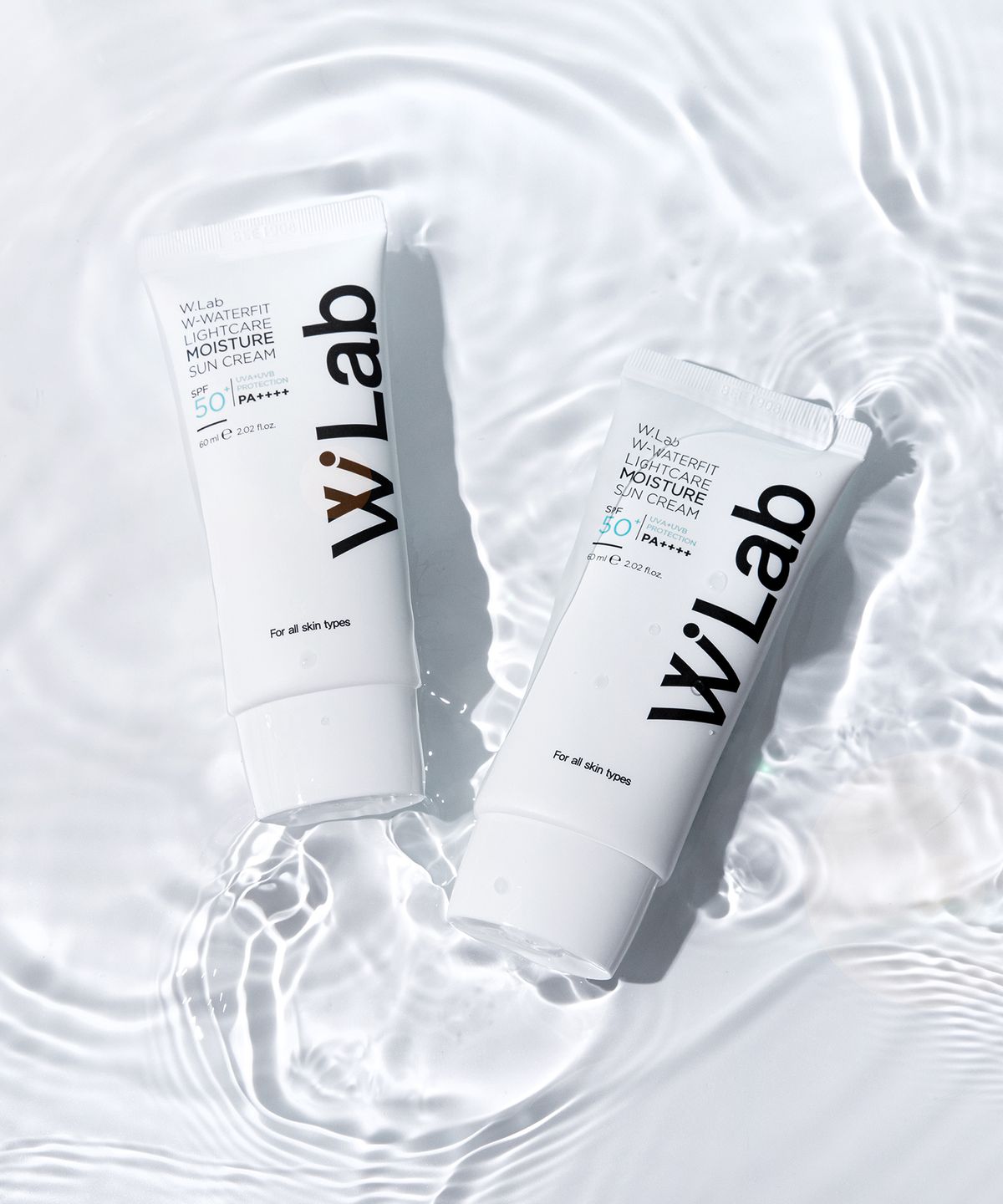더블유랩(WLAB) 더블유 워터핏 라이트케어 모이스처 수분 선크림 SPF50+ PA++++ 60ml