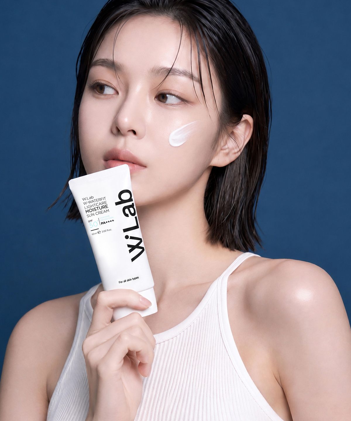 더블유랩(WLAB) 더블유 워터핏 라이트케어 모이스처 수분 선크림 SPF50+ PA++++ 60ml